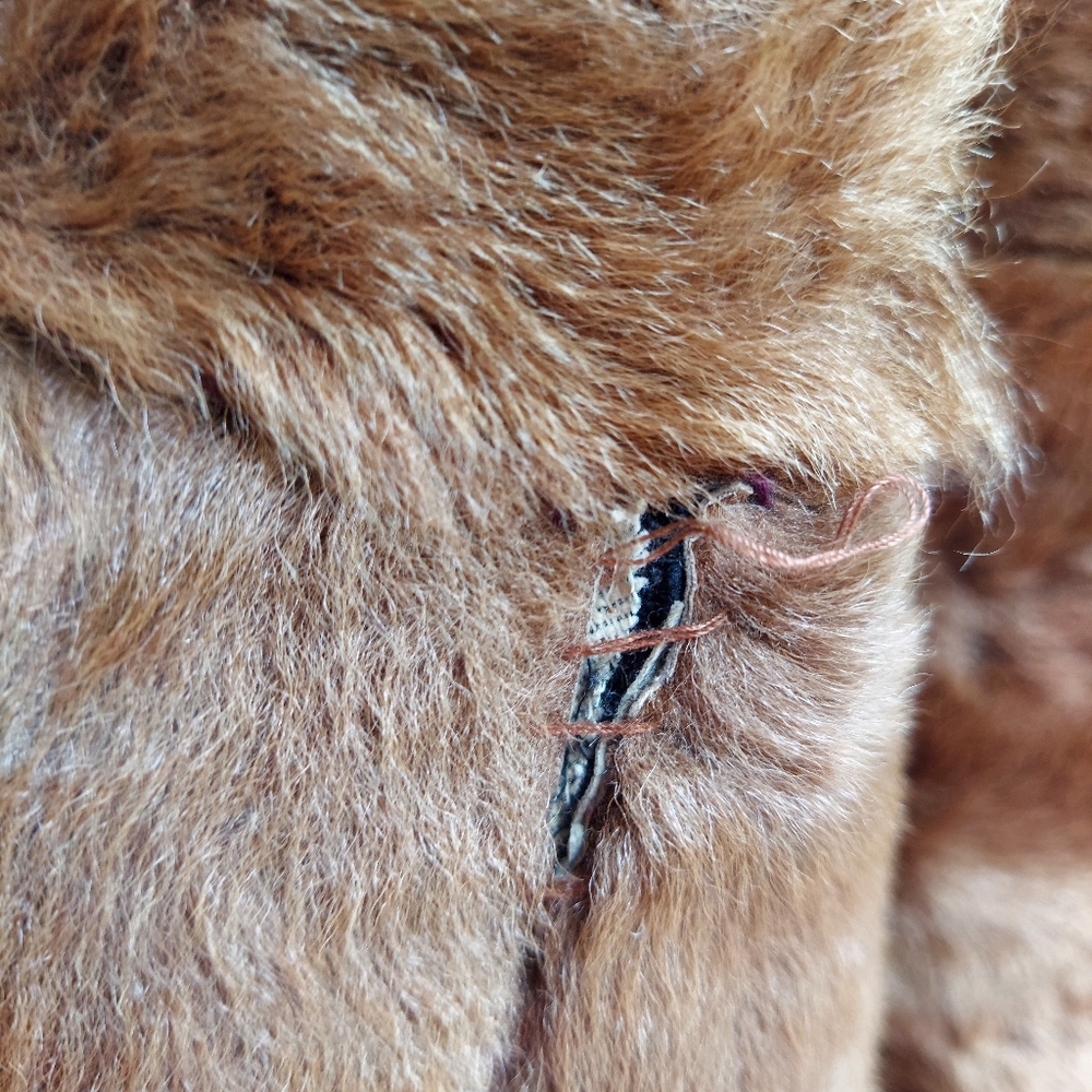 Vintage Bohemian Rabbit Fur Leather Vest Size Small/Medium - Picture 6 of 7